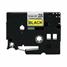 Brother P-Touch 1/2" Extra Strength Adhesive - Black on Yellow - 26.2 ft